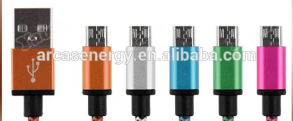 Blackred brand new design moblie usb cable, colorful flex usb cable , usb cable with led lighting
