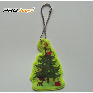 Reflective Safety Christmas tree Key Chain