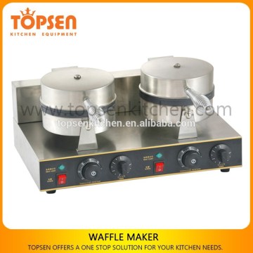 2-plates 220V round belgian waffle machine, waffle making machine