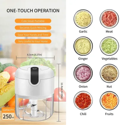 USB Mini Meat Grinders - Cordless Electric Onion Garlic Chopper