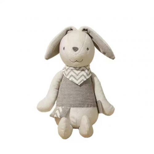 Grand cadeau de jouet en peluche de lapin de cacao beige