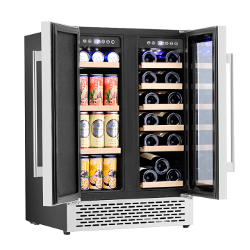 Best Seller Dual Zone Wine and Beer Fridge with Beverage Display Cooler