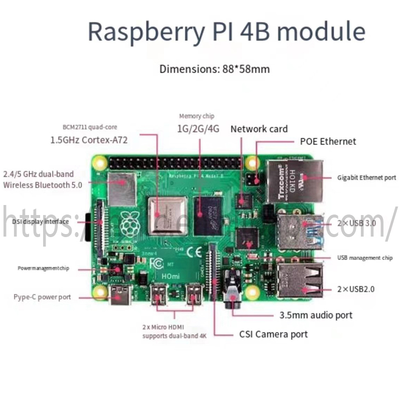Raspberry Pi 4 Model B 1gb/2gb/4gb/8gb Ram Kit (case + Fan + 16gb Sd ...