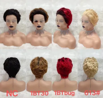 whosale Pixie Human Hair T Lace Frontal Short Pixie Cut Human Hair Wig Curly Lace Frontal Wig Cuticle Aligned Full Lace Wig