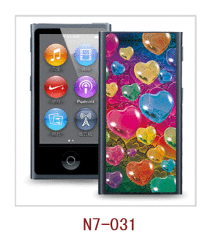 Amore cuori foto 3d Case per Ipod Nano 7, pc caso rivestito in gomma, muliple colori disponibili