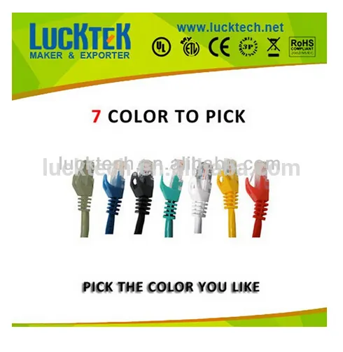 7 color booted cat.5e/Cat.6/CAT.6a/CAT.7 ethernet