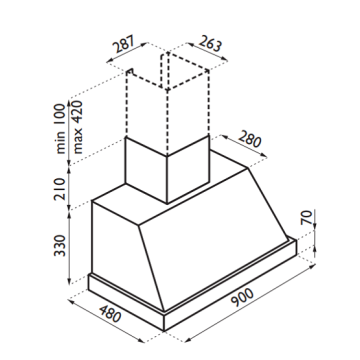 Extractor Fan 60cm Hood Tecnogas