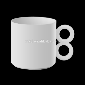 MEIKEDA 10oz Fine porcelain Sublimation Mug With Number handle