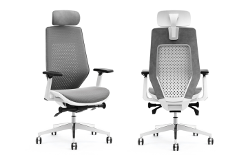 Gray Head Adjustable Lift Ergonomic Mesh Chair