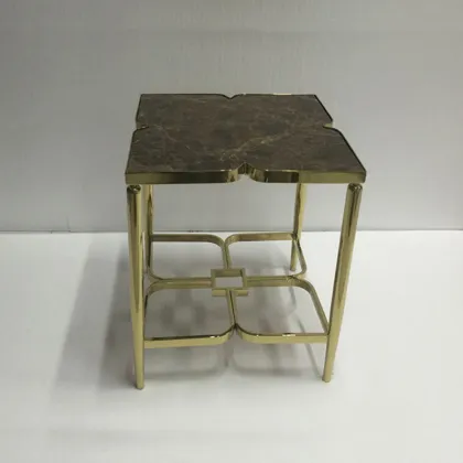 North-European brassy stainless steel side table
