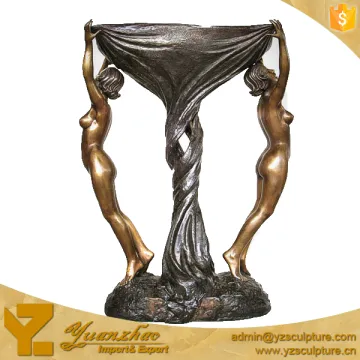 Brass Fountain with nude girl statues GBF-E163V