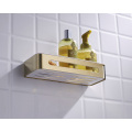 Panier de douche de salle de bain en or polies organisatrice murale