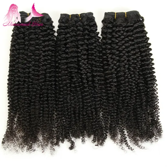 high quality 9a grade virgin peruvian human hair kinky curly hair bundles