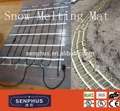 blue solar panel snow melt mat