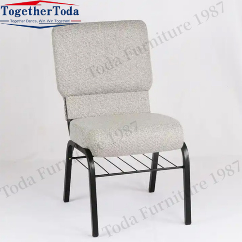 Cheap stackable thickened metal church chairs for hotels