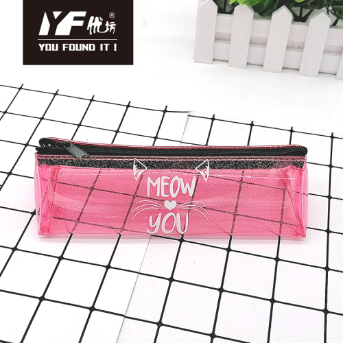 Custom Pencil Case Custom cat pattern cute plastic pencil case Factory