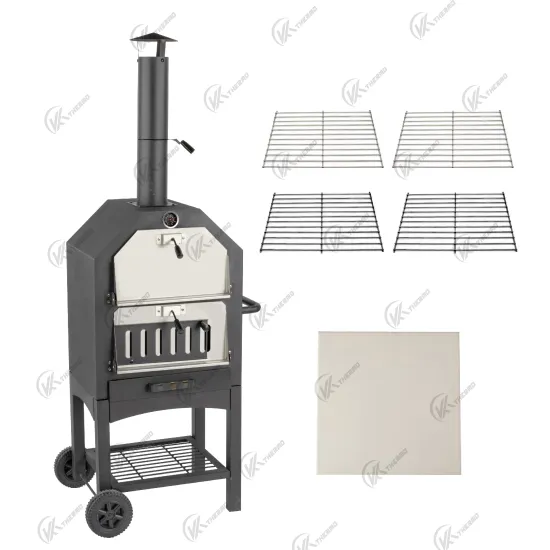 Pizza Oven Trolley Bbq Outdoor Backyard Portable Charcoal Grills Pizza oven