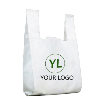 2 Mil 9x12 Black Plastic Grocery Logo Printing Shopping Bags With Handles