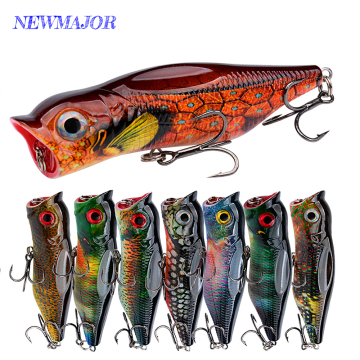 UV Hard Brush Off Lure Popper - Newmajor 8.9cm/16G ABS Hard Lure för flodfiske