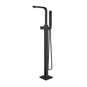 Free Standing Matte Black Floor Mount Bathtub Faucet