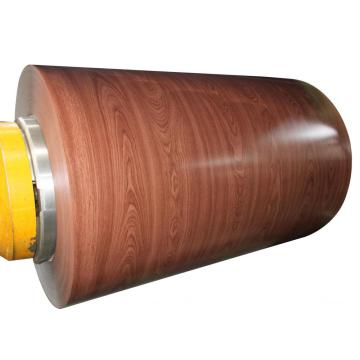 Wooden steel sheet in coil