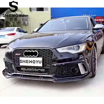 Upgrade Audi A6 C7 2012-2015 to RS6 Model - Front Bumper Grille and Rear Lip Spoiler Parts