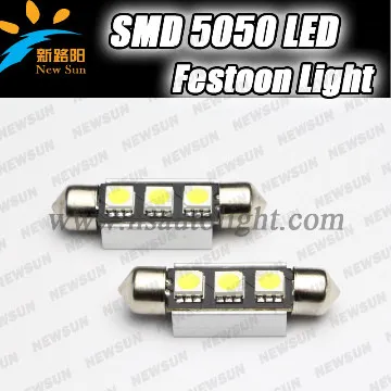 39mm c5w 5050 3SMD LED Festoon light Car 12V LED Light Bulb Trunk lamp