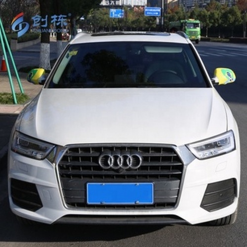 Penutup cermin mobil bendera brazil rajutan Piala Dunia