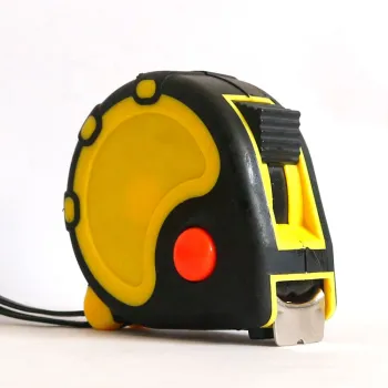 Golden Auto Lock Stainless Retractable Steel Tape Measure with Rubber Anti-fall (3M/5M)