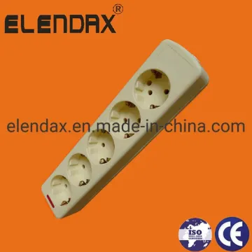 Regleta de enchufes de extensión estilo alemán de 16 A y 5 unidades E9005E