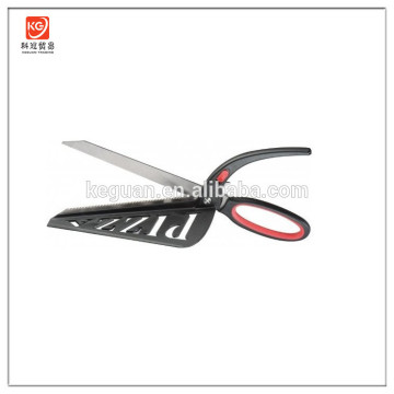 HJ-147 Pizza cutter Scissors with serving area,sharp blade, pp+tpr handle