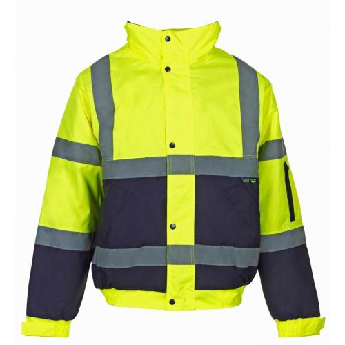 Orange safety work wear reflective parka