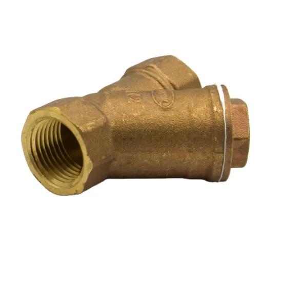 Forged brass swing check valve brass y-type strainer with stainless steel filter