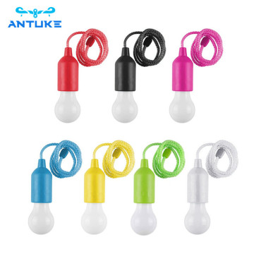 Colorful Battery-Powered Pull Cord Lamp for Home, Tent, Camping, and Hiking