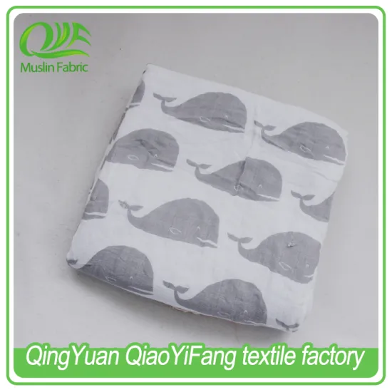 Luxurious soft muslin swaddle blanket with 100% bamboo fabric
