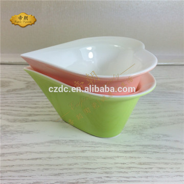 enamel porcelain heart shaped dish