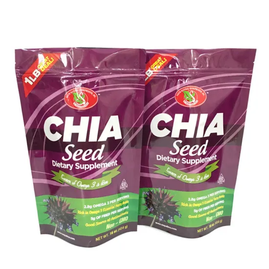 Custom Printed Biodegradable Aluminium Pouch for Oat and Cashew Nuts Packaging