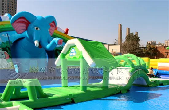Blow Up outdoor inflatable water slide dual line inflatable bounce house with water slide adults
