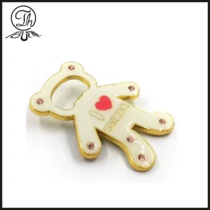 Cartoon bear heart engraved bottle opener