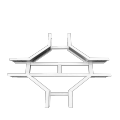 Four-Way Cross Cable Tray