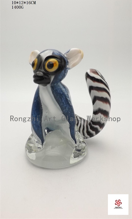 Waiting Squirrel Glass Sculpture