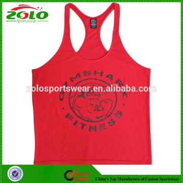 New Design Good Quality Red Gym Singlets