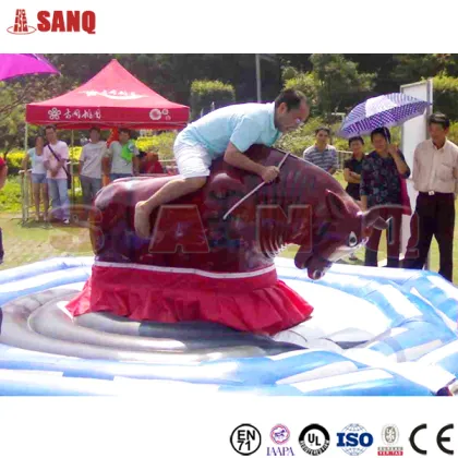 2016 hot sale mechanical red bull machine, bull rodeo simulator , rodeo bull ride game for sale
