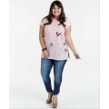 Mais nova blusa causal feminina blusa curta de chiffon floral