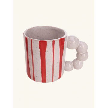 China Striped Handheld Ceramic Glass Supplier