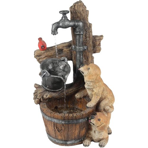 Resin Puppies and Water Pump