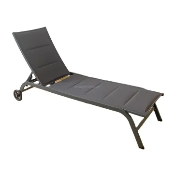 Five-Position Adjustable Outdoor Metal Chaise Lounge Chairs - Steel Pool Lounge Furniture
