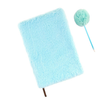 Fuzzy Plush 3D Unicorn Diary Notebook with Plush Pen