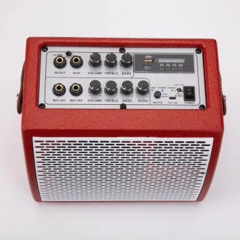 Portable Hi-Fi Karaoke Speaker with Guitar Bass Sound and Microphone for Outdoor Singing