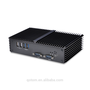 2017 New multiple serial ports Mini Pc Celeron 3215U CPU, 2G RAM, 8G SSD,WIFI ,Dual Lan ,Fanless, support win OS Linux ubuntu